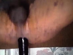 Big black cock in pussy close up